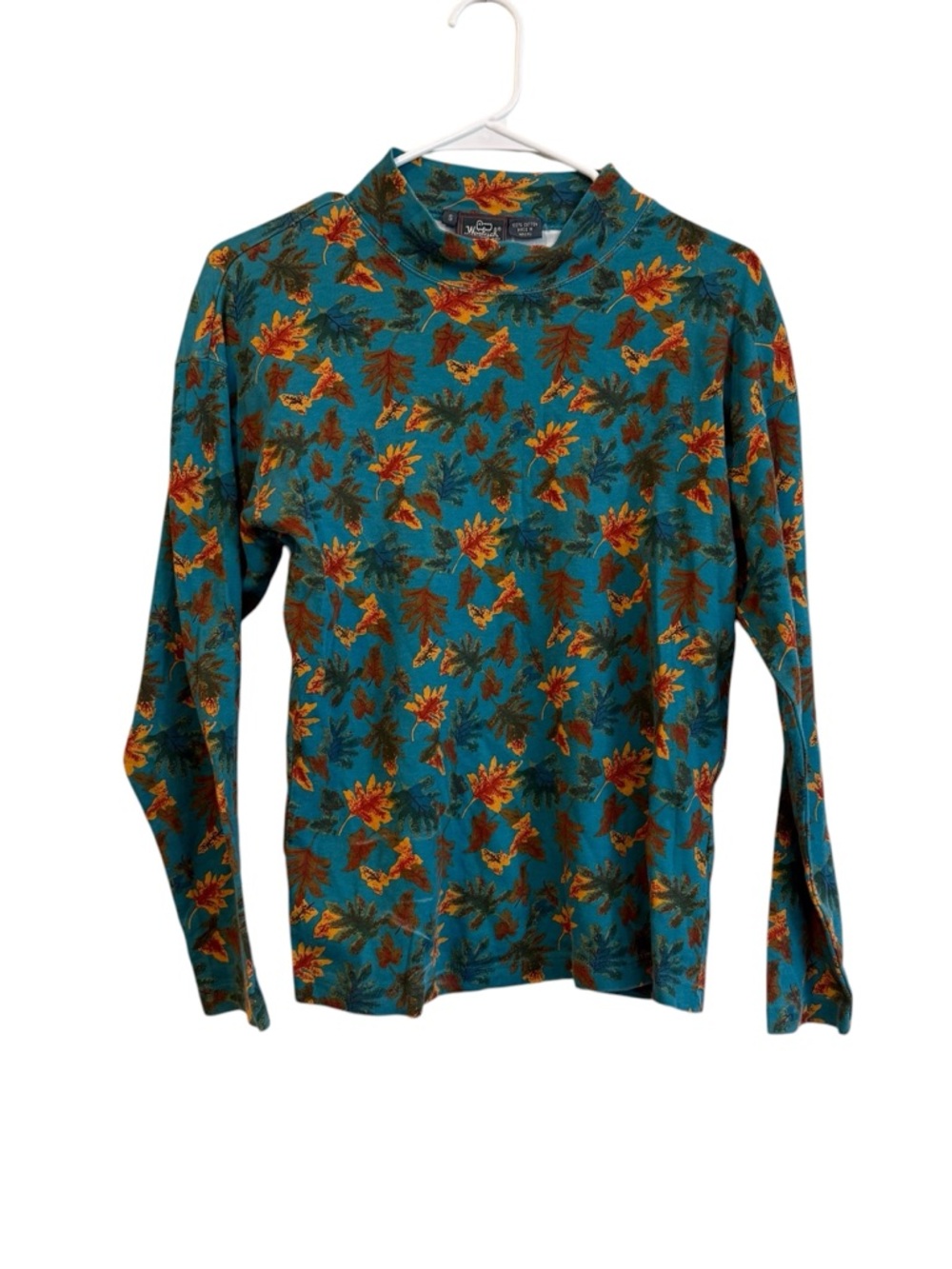Vintage Woolrich Leaf Print Long Sleeve Top- S